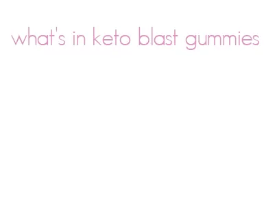 what's in keto blast gummies