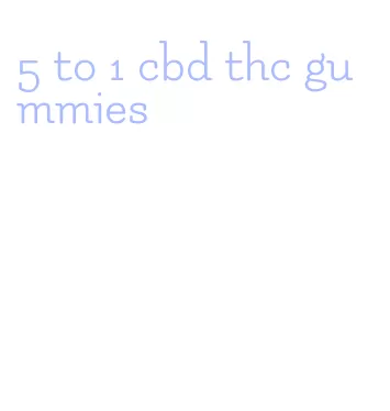 5 to 1 cbd thc gummies