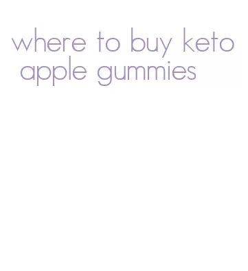 where to buy keto apple gummies