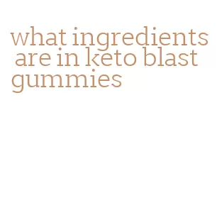 what ingredients are in keto blast gummies