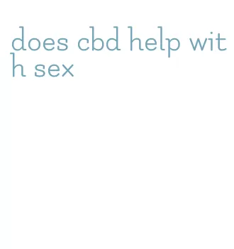 does cbd help with sex
