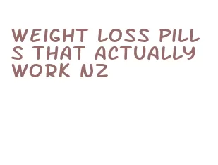 weight loss pills that actually work nz