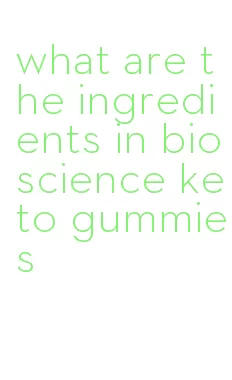 what are the ingredients in bioscience keto gummies