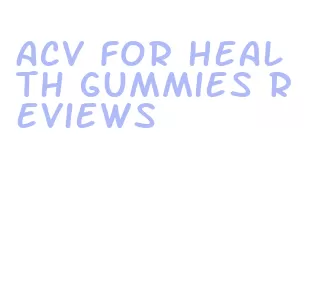 acv for health gummies reviews