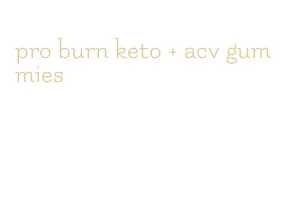 pro burn keto + acv gummies