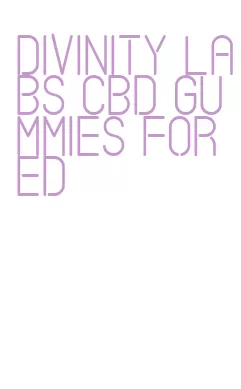divinity labs cbd gummies for ed