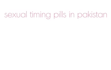 sexual timing pills in pakistan