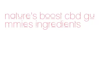 nature's boost cbd gummies ingredients