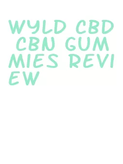 wyld cbd cbn gummies review