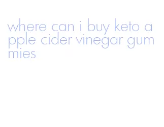 where can i buy keto apple cider vinegar gummies