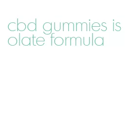 cbd gummies isolate formula
