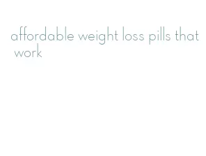 affordable weight loss pills that work