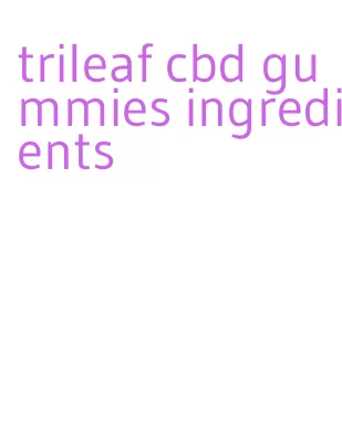 trileaf cbd gummies ingredients