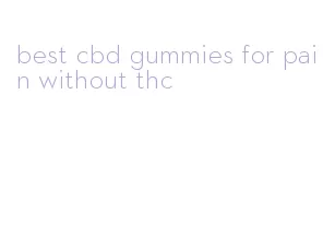 best cbd gummies for pain without thc