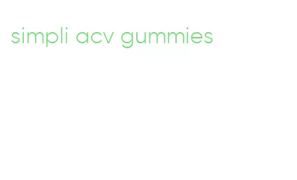 simpli acv gummies