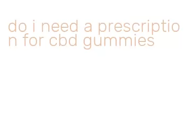 do i need a prescription for cbd gummies