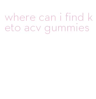 where can i find keto acv gummies