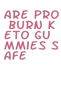 are pro burn keto gummies safe