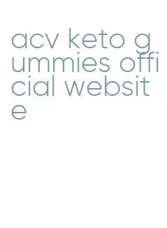 acv keto gummies official website