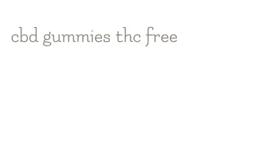 cbd gummies thc free