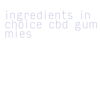 ingredients in choice cbd gummies