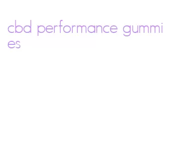 cbd performance gummies
