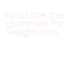 what are the gummies for weight loss