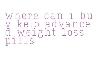 where can i buy keto advanced weight loss pills