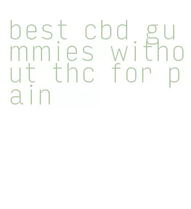best cbd gummies without thc for pain