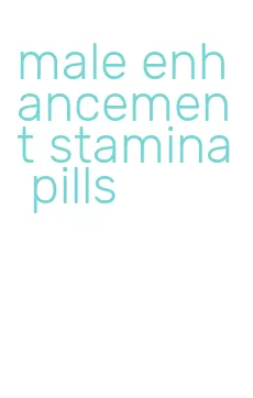 male enhancement stamina pills