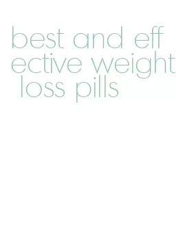 best and effective weight loss pills