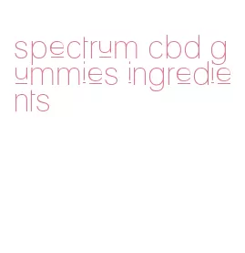 spectrum cbd gummies ingredients