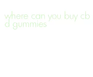 where can you buy cbd gummies