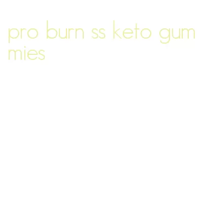 pro burn ss keto gummies
