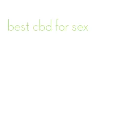 best cbd for sex
