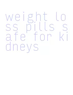 weight loss pills safe for kidneys