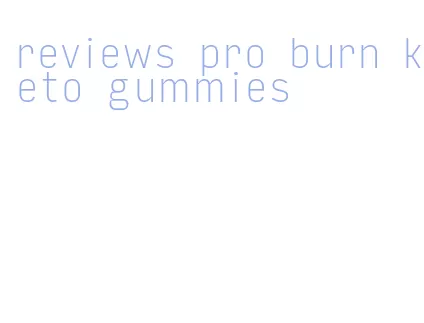reviews pro burn keto gummies