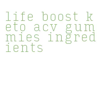 life boost keto acv gummies ingredients