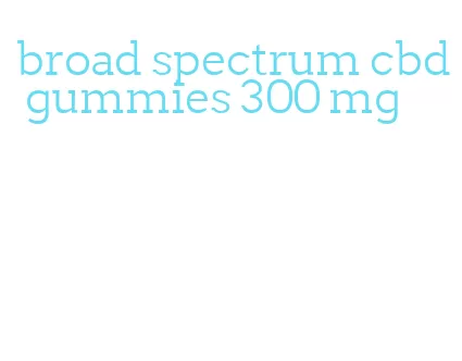 broad spectrum cbd gummies 300 mg
