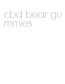 cbd bear gummies