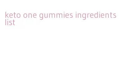keto one gummies ingredients list