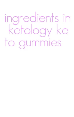ingredients in ketology keto gummies