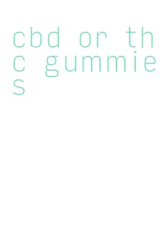 cbd or thc gummies