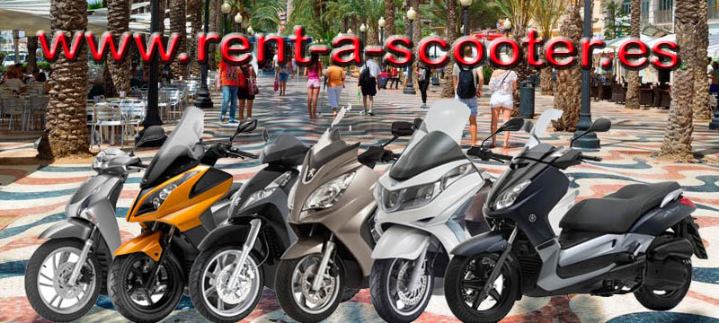125cc scooter motorfiets verhuur in Alicante