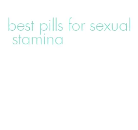best pills for sexual stamina