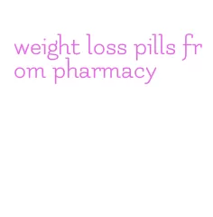 weight loss pills from pharmacy