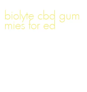 biolyte cbd gummies for ed