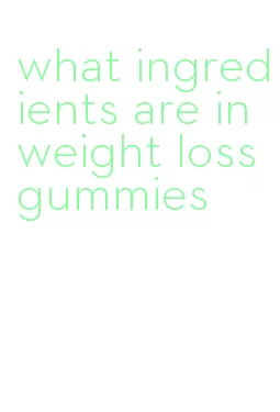 what ingredients are in weight loss gummies