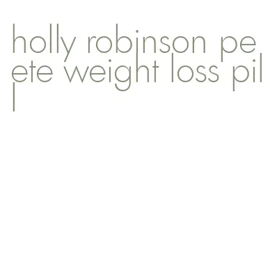 holly robinson peete weight loss pill