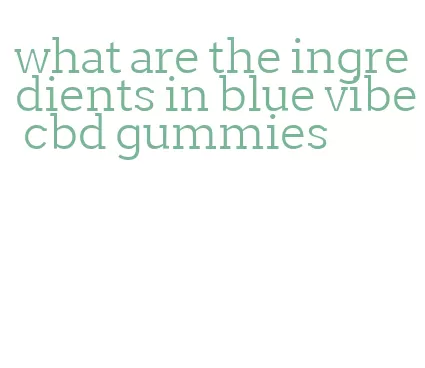 what are the ingredients in blue vibe cbd gummies